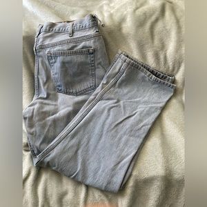 Light blue straight leg jeans